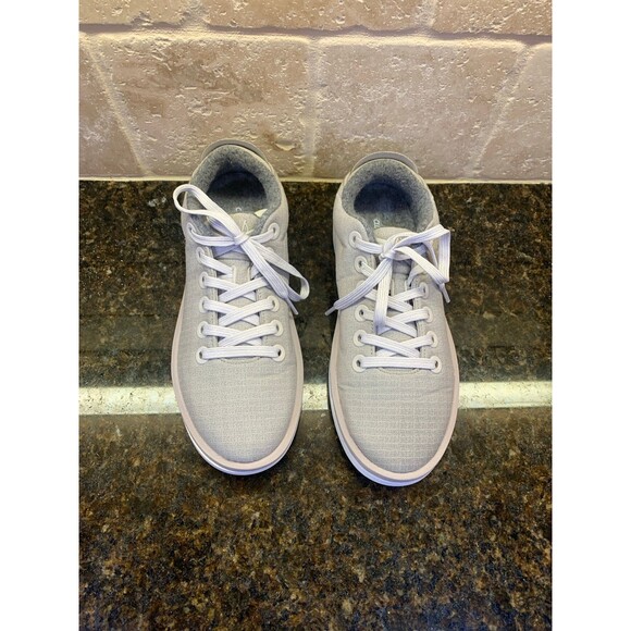 Allbirds Wool Piper Woven Sneaker Pewter Grey Blizzard Sole Size 7 EUC - Picture 4 of 11